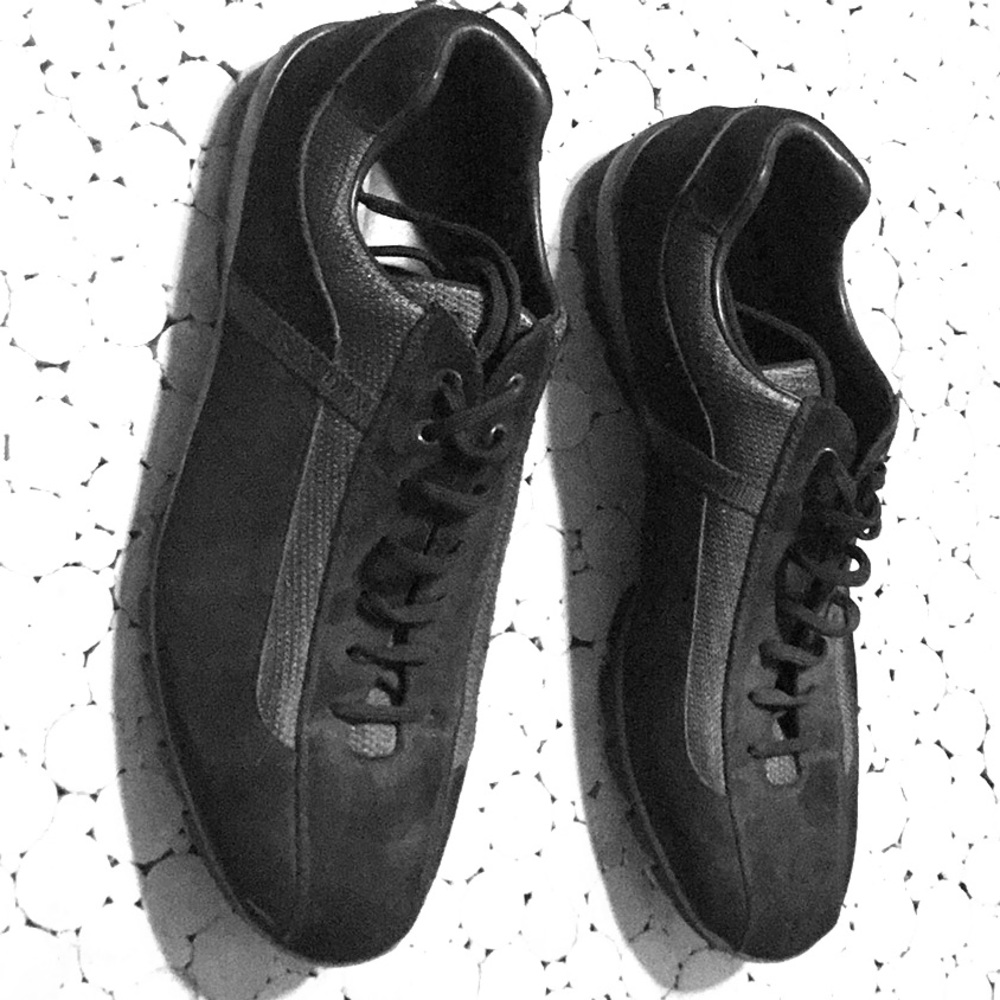 Prada suede and fabric lace-up casual